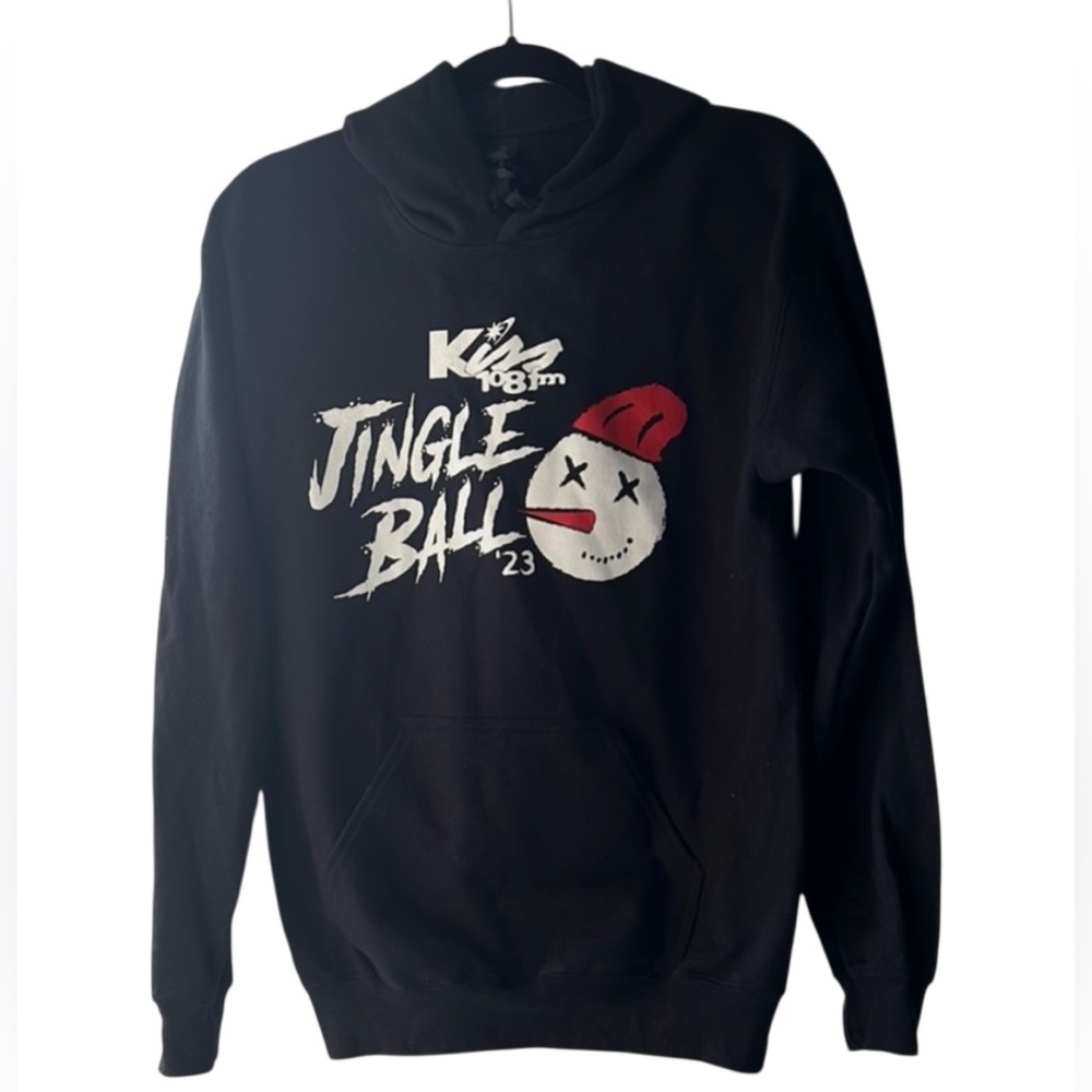 I Heart Radio 2023 Jingle Ball Concert Black Hoodie Sweatshirt - Size Small EUC